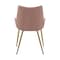 Armen Living Avery Pink Fabric Dining Room Chair with Gold Legs LCAVCHPINK - alternate 9